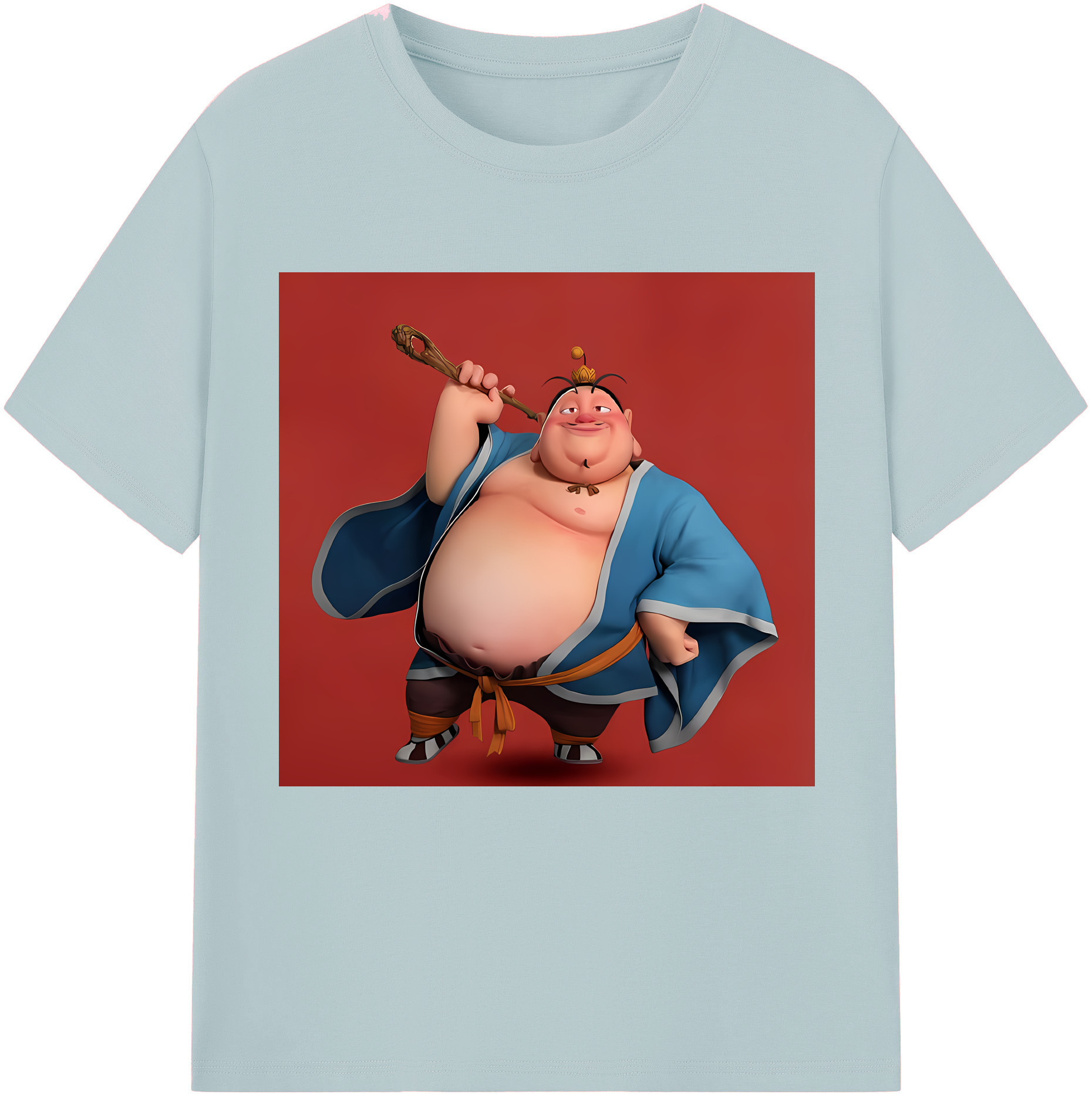 （画像用） Ne Zha 2 ナタ 魔童の大暴れ 綿100％半袖Tシャツ（フロントプリント）
